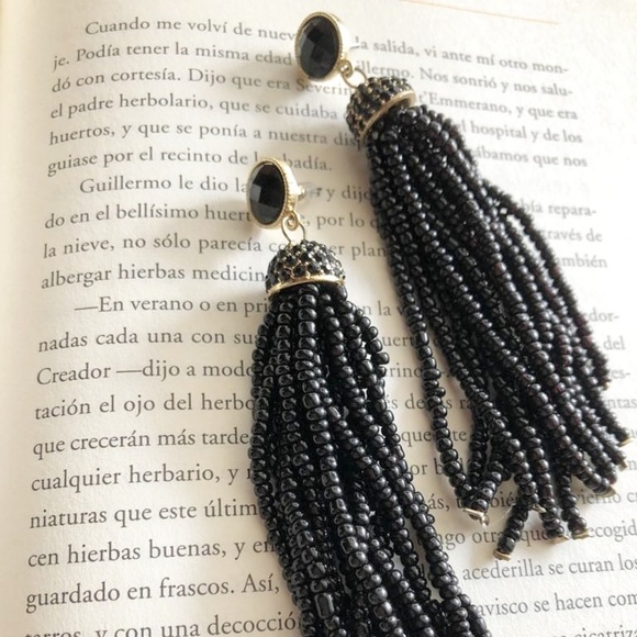 ALQUIMIA Jewelry - 3/35 ACRYLIC BLACK ONIX STATEMENT EARRINGS